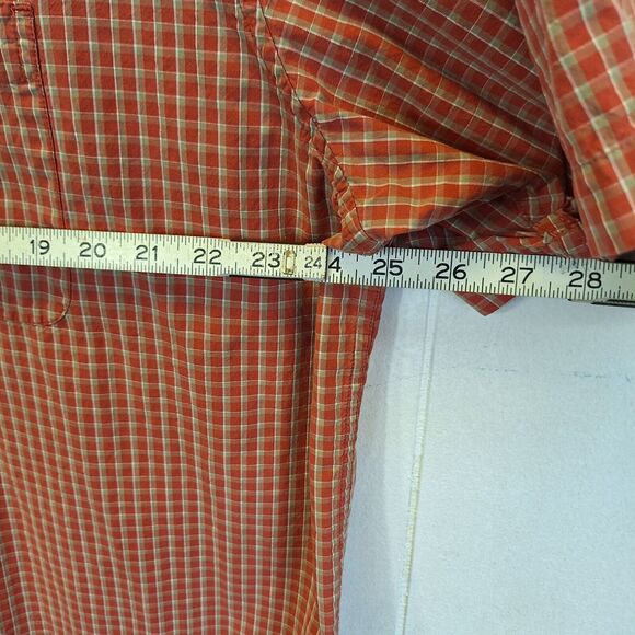 IZOD Shirt‎ Mens  2XL Short Sleeve Button Down Rust Plaid - Picture 8 of 10
